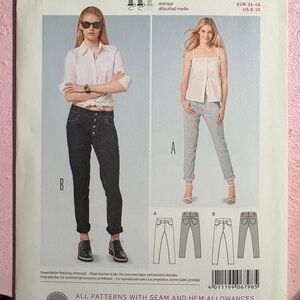 BN UNCUT BURDA 6798 MISSES PANTS SEWING PATTERN